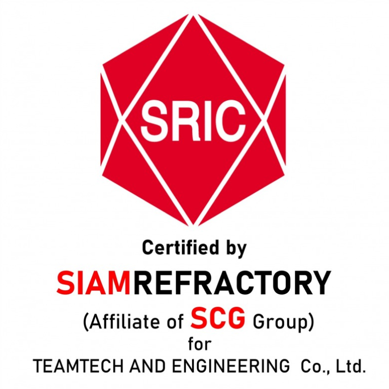 Certified by SIAM REFRACTORY for TEAMTECH AND ENGINEERING CO.,LTD.